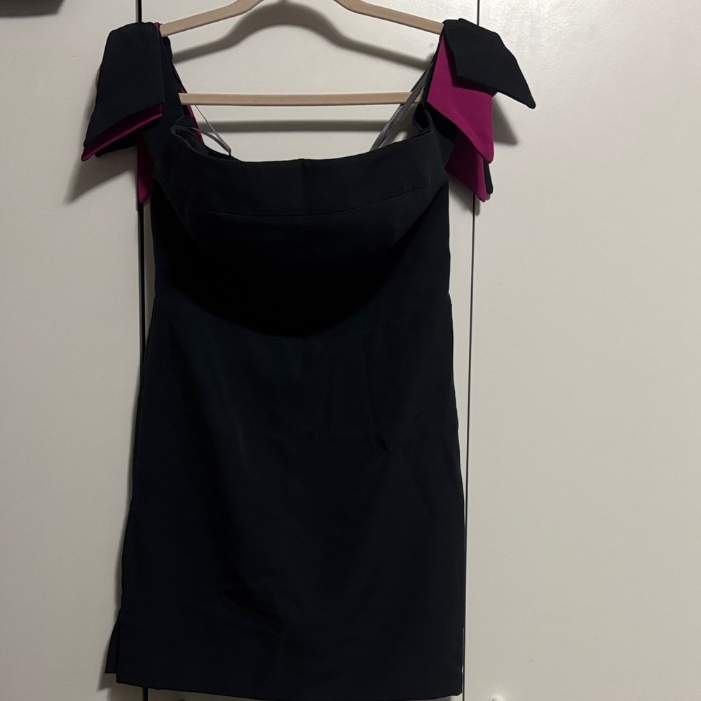 Milly Navy Blue Dress with Pink Accents